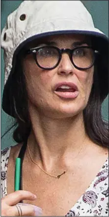  ??  ?? Looking tired: Actress Demi Moore shopping in New York