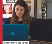  ??  ?? Elena’s office: the saloon