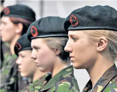  ?? ?? Look smart: new Army cadets stand on parade at the Cenotaph in Whitehall, London
