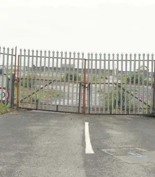  ?? Picture: Byron Williams ?? The entrance to the former zinc oxide site, in Burry Port.