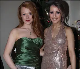  ??  ?? Cousins Isabell Baily and Ann Morrison who attended the Mercy Mouthhawk Debs in Ballyroe Heights Hoitel,Tralee on Thursday night
