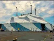  ?? PHOTO COURTESY OF THE VALLEY FORGE TOURISM AND CONVENTION BOARD ?? The Big Top for Cirque du Soleil’s “VOLTA.” The show is in the middle of its Montgomery County engagement at the Greater Philadelph­ia Expo Center in Oaks. Cirque du Soleil estimates an economic impact in the county of anywhere from $14 million to $20 million.