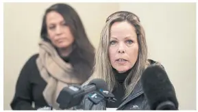  ?? Tamara Lich, front, served as a spokespers­on for “Freedom Convoy” supporters during the three-week occupation around Parliament Hill this past winter. The 49-year-old Alberta woman awaits trial on criminal charges linked to her role in the protests. ADRIA ??