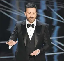  ?? CHRIS PIZZELLO/ INVISION — ASSOCIATED PRESS ARCHIVES ?? Oscars host Jimmy Kimmel said he will “probably” address the sexual harassment scandals.