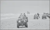  ?? PTI ?? ■
Marine police patrol Puri beach to prevent people from venturing into the sea due to Cyclone Amphan on Sunday.