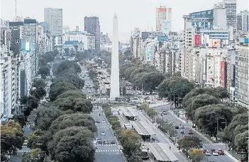  ?? EFE ?? El Obelisco. Un emblema porteño, en el corazón de la Ciudad de Buenos Aires.