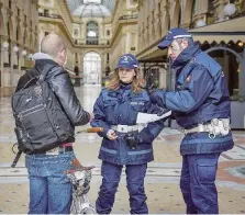  ?? Ansa ?? Lockdown Controlli nel centro di Milano