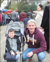 ??  ?? Brendan Hickey pictured with his son Conor at the Artisan Food and Craft Fair.