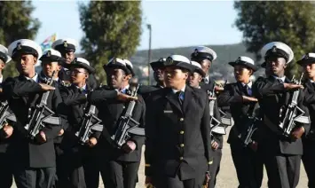  ??  ?? THE newest SA Navy recruits have graduated from the Military Skills Developmen­t System at SAS Saldanha.