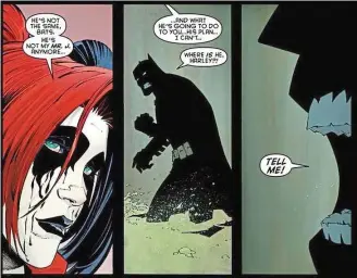  ??  ?? during the Death Of The Family story, Harley finally realises that she needs to break up with The Joker.