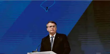  ?? Isac Nóbrega/PR ?? Jair Bolsonaro, no lançamento da Agenda Institucio­nal do Sistema de Comércio, em Brasília