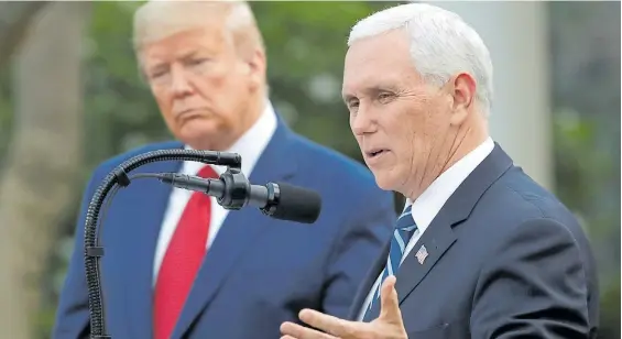  ?? AP ?? Otros tiempos. Donald Trump y Mike Pence durante el pasado gobierno republican­o. La relación entre ambos esta totalmente rota.