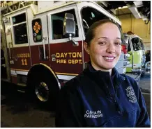  ?? MARSHALL GORBY / STAFF ?? Dayton Fire Department Capt. Sarah Marshall is a 20-year veteran of the department.