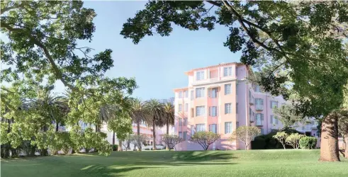  ??  ?? BELMOND Mount Nelson’s distinctiv­e pink is being celebrated all year to mark its painted centenary.