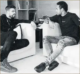  ?? FOTO: THE PLAYERS TRIBUNE ?? Gerard Piqué y Neymar, durante la entrevista para ‘The Players Tribune’