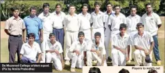  ??  ?? De Mazenod College cricket squad. (Pix by Amila Prabodha)