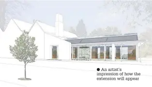  ?? An artist’s impression of how the extension will appear ??