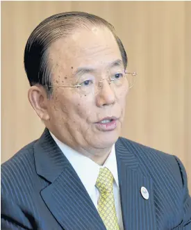  ??  ?? Toshiro Muto, the chief organiser of the 2020 Tokyo Olympics.