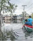  ?? FOTO: AFP ?? Hurrikan „Ida“hat (hier ein Eindruck aus Barataria/Louisiana) eben erst gewaltig gewütet.