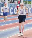  ?? ?? Richard Soller, 95, runs in a race for men over 85 at the National Senior Games.