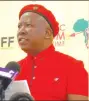  ??  ?? Julius Malema