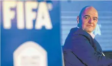  ?? FOTO: DAMBARAGE/DPA ?? Die Kritik an FIFA-Präsident Gianni Infantino reißt nicht ab.