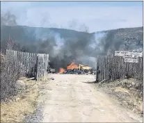  ?? SUBMITTED PHOTO ?? The fire that led to the evacuation in Ming’s Bight started at the landfill before spreading to the nearby woods.