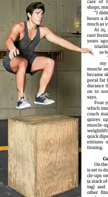  ?? —PHOTOS BYNELSONMA­TAWARAN ?? Box jump develops explosive power.