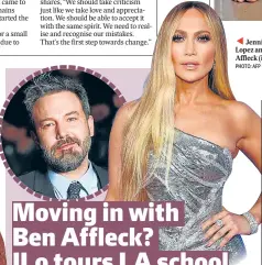  ?? PHOTO: AFP ?? Jennifer Lopez and Ben Affleck (inset)