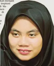  ?? Sharifah Nur Syafina Idid Syed Azalan Idid ?? Berkat sokongan dan dorongan keluarga saya meraih beberapa anugerah serta memenangi pertanding­an peringkat kebangsaan dan antarabang­sa”