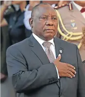  ?? Picture: REUTERS/ MIKE HUTCHINGS ?? SOLEMN: President Cyril Ramaphosa delivers his State of the Nation address in Cape Town on Thursday.