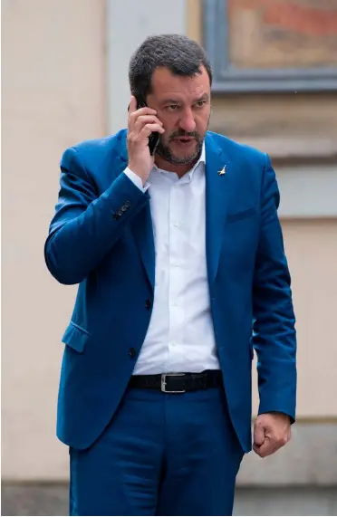  ??  ?? Italian Deputy Premier Matteo Salvini has repeatedly hit out at the EU and Germany