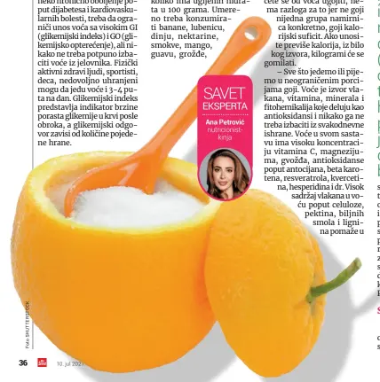  ??  ?? Ana Petrović nutricioni­stkinja