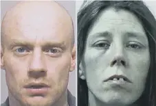  ??  ?? Burglars Andrew Haikney, left, and Julie Shields, have been locked up.