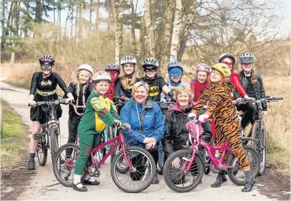  ??  ?? Popular ‘Superhero Day’ is the last day of the Big Pedal. Children from Shoreside Primary School