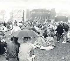  ??  ?? Rocking in the rain, Craigtoun Park, 1988.
