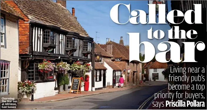  ??  ?? Charming: The Star Inn at Alfriston, East Sussex Pi Picture: ALAMY