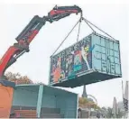  ?? FOTO: BRÄTTER-BLANCAFORT ?? Diesmal werden die Container nicht abgebaut.