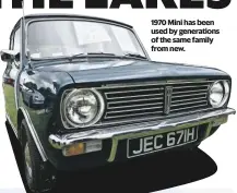  ??  ?? 1970 Mini has been used by generation­s of the same family from new.