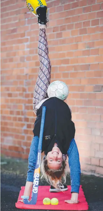  ?? Picture: PETER RISTEVSKI ?? PICK A SPORT, ANY SPORT: Gretta Collins from Leisure Network is involved in encouragin­g girls and women to take up a variety of sports.