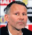  ??  ?? VALUABLE CHINA Ryan Giggs wants Wales to win silverware