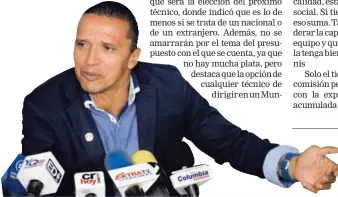  ?? DIANA MÉNDEZ. ?? Lonnis explicó a la prensa este martes sus proyectos en la Comisión Técnica.