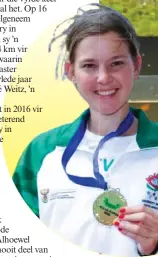  ?? ?? Lizandré Mulder pronk met haar goue
medalje.