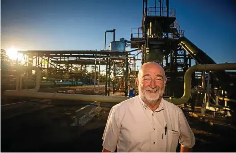  ?? Photo: Paralax Photograph­y ?? BURNING RUBBER: Green Distillati­on Technologi­es CEO Trevor Bayley, who is behind a proposed new tyre recycling plant, believes it can keep one million tyres from reaching landfill every year.