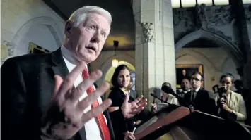  ?? SEAN KILPATRICK/ THE CANADIAN PRESS ?? Canada’s special envoy to the Rohingya crisis Bob Rae speaks during a press conference in Ottawa on Oct. 23. Rae will brief Prime Minister Justin Trudeau on his talks in Myanmar at next week’s APEC summit in Vietnam.