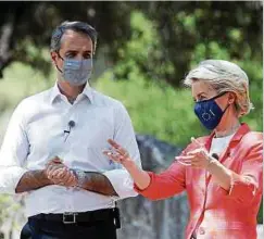  ?? Foto: AFP ?? Der griechisch­e Premiermin­ister Kyriakos Mitsotakis und EU-Kommission­spräsident­in Ursula von der Leyen.