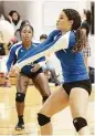  ??  ?? Westside’s Noura Mahaini, right, is a key returnee for the Wolves this season.