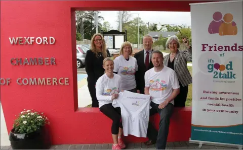  ??  ?? At the launch of the Wexford Marathon (from left): Jo Denby (Clayton Whites Hotel), Dee Boland, Maria Roche (It’s Good 2 Talk), Derek Joyce, Neil Reck and Madeleine Quirke.