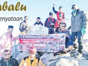  ??  ?? PESERTA SHC yang berjaya sampai ke puncak Kinabalu.