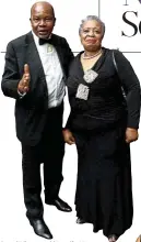  ?? ?? Reuel Khoza and his wife Mumsy at the Sunday Times Top 100.